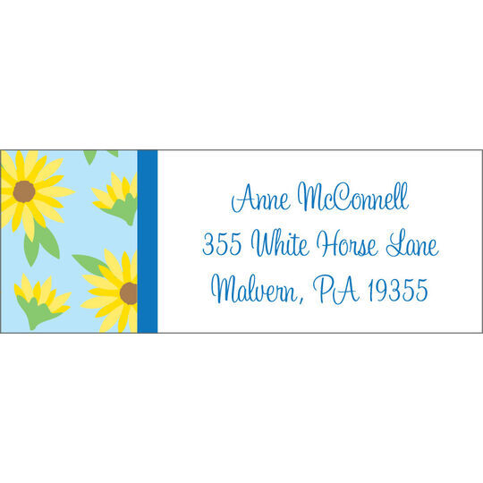 Sunflowers Return Address Labels